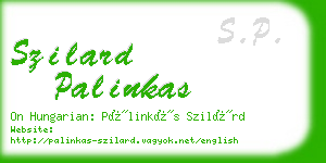 szilard palinkas business card